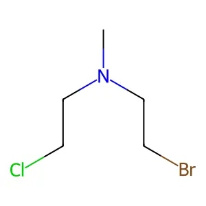 N-(2-溴乙基)-2-氯-N-甲基乙胺 structure