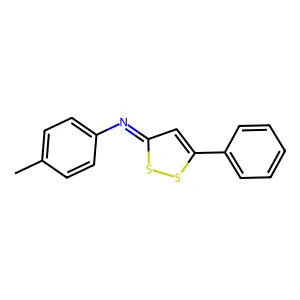 N-(4-methylphenyl)-N-(5-phenyl-3H-1,2-dithiol-3-ylidene)amine structure
