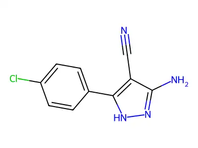 5-Amino-3-(4-chlorophenyl)-1H-pyrazole-4-carbonitrile structure