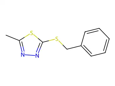2-Benzylsulfanyl-5-methyl-1,3,4-thiadiazole structure