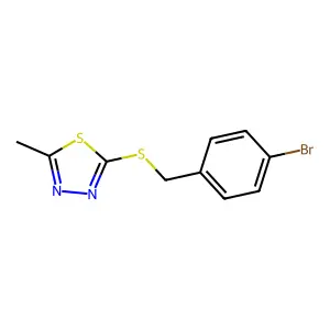 4-Bromobenzyl 5-methyl-1,3,4-thiadiazol-2-yl sulfide structure