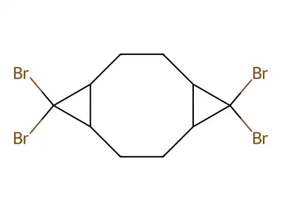 5,5,10,10-Tetrabromo-tricyclo[7.1.0.04,6]decane structure