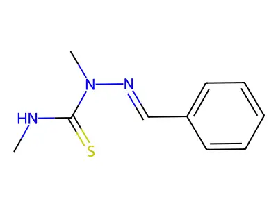 1-(Benzylideneamino)-1,3-dimethylthiourea structure