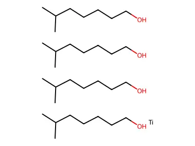 Tetrakis(6-methylheptan-1-ol);titanium structure