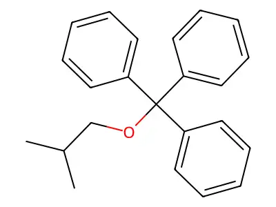 Benzene, 1,1',1''-((2-methylpropoxy)methylidyne)tris- structure