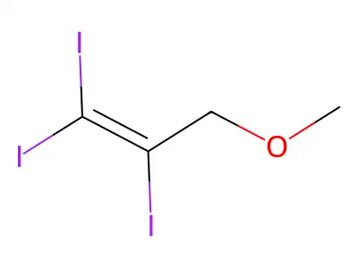 1-Propene, 3-methoxy-1,1,2-triiodo- structure