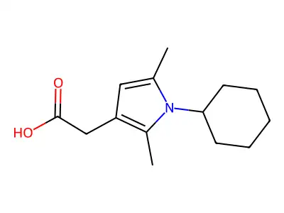 1H-Pyrrole-3-acetic acid, 1-cyclohexyl-2,5-dimethyl- structure