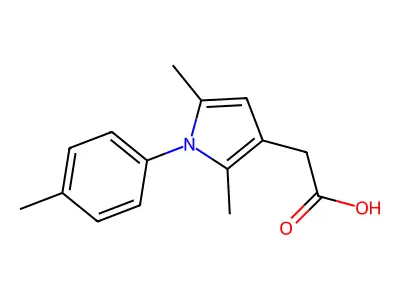 1H-Pyrrole-3-acetic acid, 2,5-dimethyl-1-(4-methylphenyl)- structure