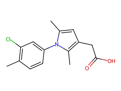 1H-Pyrrole-3-acetic acid, 1-(3-chloro-4-methylphenyl)-2,5-dimethyl- structure