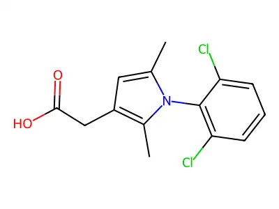1H-Pyrrole-3-acetic acid, 1-(2,6-dichlorophenyl)-2,5-dimethyl- structure