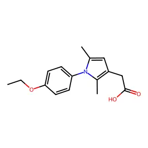 1H-Pyrrole-3-acetic acid, 2,5-dimethyl-1-(4-ethoxyphenyl)- structure