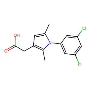 1H-Pyrrole-3-acetic acid, 1-(3,5-dichlorophenyl)-2,5-dimethyl- structure