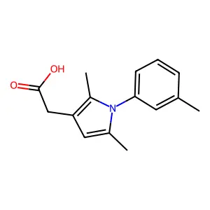 1H-Pyrrole-3-acetic acid, 2,5-dimethyl-1-(3-methylphenyl)- structure