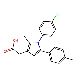1H-Pyrrole-3-acetic acid, 1-(4-chloromethyl)-2-methyl-5-(4-methylphenyl)- structure