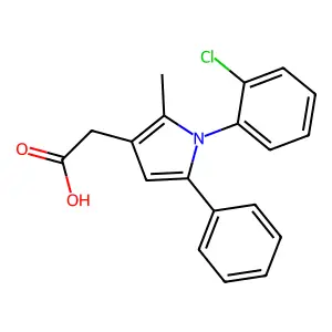 1H-Pyrrole-3-acetic acid, 1-(2-chlorophenyl)-2-methyl-5-phenyl- structure