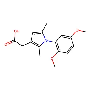 1H-Pyrrole-3-acetic acid, 1-(2,5-dimethoxyphenyl)-2,5-dimethyl- structure