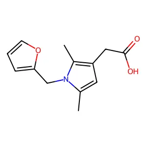 1H-Pyrrole-3-acetic acid, 1-(2-furanylmethyl)-2,5-dimethyl- structure
