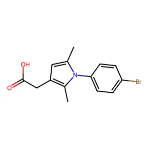 1H-Pyrrole-3-acetic acid, 1-(4-bromophenyl)-2,5-dimethyl- structure