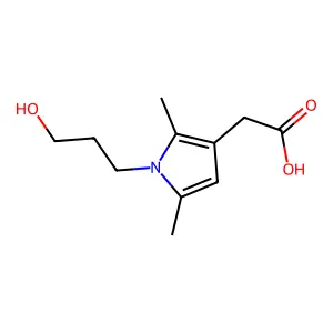 1H-Pyrrole-3-acetic acid, 1-(3-hydroxypropyl)-2,5-dimethyl- structure