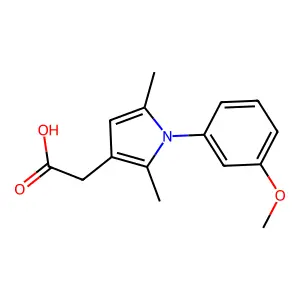 1H-Pyrrole-3-acetic acid, 2,5-dimethyl-1-(3-methoxyphenyl)- structure