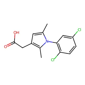 1H-Pyrrole-3-acetic acid, 1-(2,5-dichlorophenyl)-2,5-dimethyl- structure