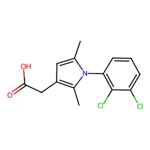1H-Pyrrole-3-acetic acid, 1-(2,3-dichlorophenyl)-2,5-dimethyl- structure