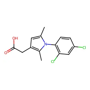 1H-Pyrrole-3-acetic acid, 1-(2,4-dichlorophenyl)-2,5-dimethyl- structure