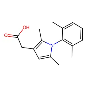 1H-Pyrrole-3-acetic acid, 2,5-dimethyl-1-(2,6-dimethylphenyl)- structure
