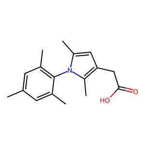 1H-Pyrrole-3-acetic acid, 2,5-dimethyl-1-(2,4,6-trimethylphenyl)- structure