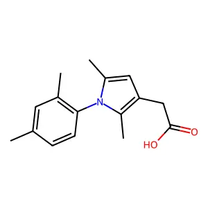 1H-Pyrrole-3-acetic acid, 2,5-dimethyl-1-(2,4-dimethylphenyl)- structure