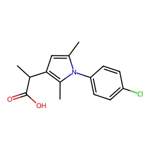 1H-Pyrrole-3-acetic acid, 1-(4-chlorophenyl)-alpha,2,5-trimethyl- structure
