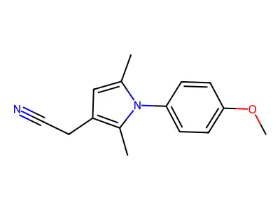 [1-(4-methoxyphenyl)-2,5-dimethyl-1H-pyrrol-3-yl]acetonitrile structure