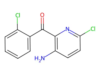 (3-Amino-6-chloro-2-pyridyl) (2-chlorophenyl) ketone structure