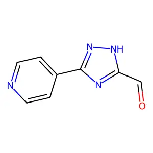 3-pyridin-4-yl-1H-1,2,4-triazole-5-carbaldehyde structure
