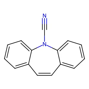 5H-dibenz(b,f)azepine-5-carbonitrile structure