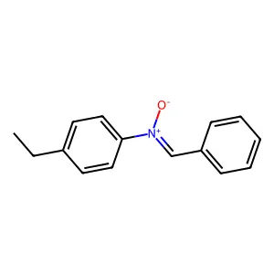 Benzenamine, 4-ethyl-N-(phenylmethylene)-, N-oxide structure