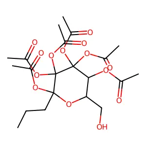 2-O-galactopyranosylglycerol hexaacetate structure