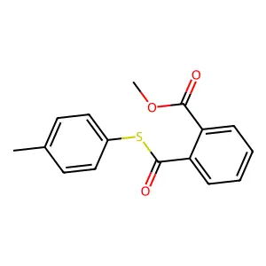 Benzoic acid, 2-(((4-methylphenyl)thio)carbonyl)-, methyl ester structure