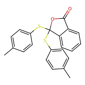 1(3H)-Isobenzofuranone, 3,3-bis((4-methylphenyl)thio)- structure