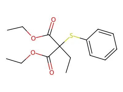 Diethyl ethyl(phenylthio)malonate structure