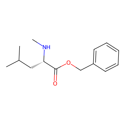 benzyl (2S)-4-methyl-2-(methylamino)pentanoate structure