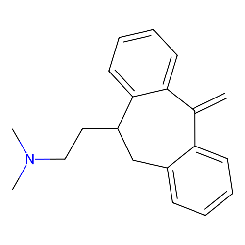 N,N-Dimethyl-5-methylene-10,11-dihydro-5H-dibenzo(a,d)cycloheptene-10-ethylamine structure