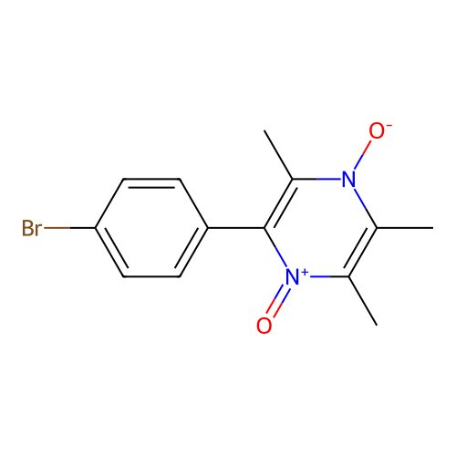 2-(4-Bromophenyl)-3,5,6-trimethylpyrazine 1,4-dioxide structure