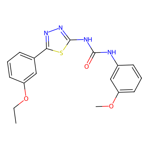 1-(5-(3-Ethoxyphenyl)-1,3,4-thiadiazol-2-yl)-3-(3-methoxyphenyl)urea structure