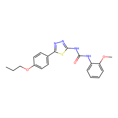 1-(2-Methoxyphenyl)-3-[5-(4-propoxyphenyl)-1,3,4-thiadiazol-2-yl]urea structure