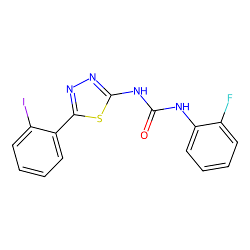 1-(2-Fluorophenyl)-3-[5-(2-iodophenyl)-1,3,4-thiadiazol-2-yl]urea structure