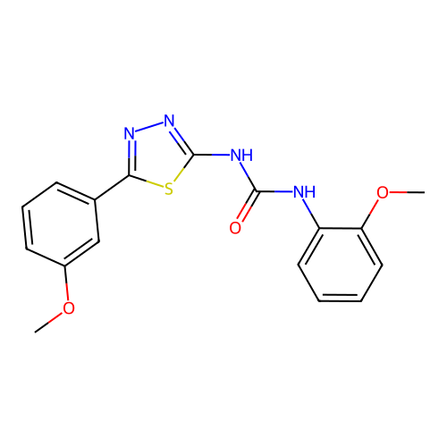 1-(2-Methoxyphenyl)-3-(5-(3-methoxyphenyl)-1,3,4-thiadiazol-2-yl)urea structure