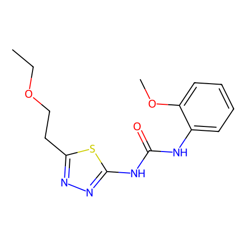 1-(5-(2-Ethoxyethyl)-1,3,4-thiadiazol-2-yl)-3-(2-methoxyphenyl)urea structure