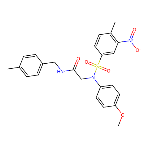 N~2~-(4-methoxyphenyl)-N-(4-methylbenzyl)-N~2~-[(4-methyl-3-nitrophenyl)sulfonyl]glycinamide structure