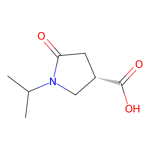 (3S)-5-Oxo-1-(propan-2-yl)pyrrolidine-3-carboxylic acid structure